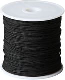 Creativ Company Polyester Koord Zwart | Polyester Draad | Hobby Koord | Sieraden Koord | Macramé Koord | 2mm | 50m | 1 rol
