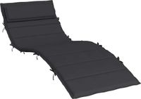 vidaXL Ligbedkussen 180x60x4 cm Oxford stof Zwart