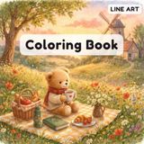 Cozy Teddy Bear Coloring Book for Adults: Teddy’s Slow Living Vol. 2