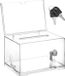 Dailygoody - Boîte de dons verrouillable - Boîte de rangement transparente - Conception compacte - 1,92 litre