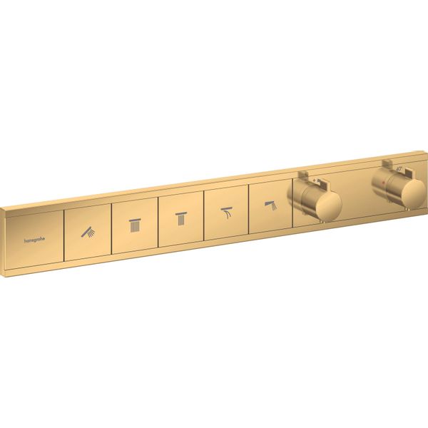 Hansgrohe Rainselect Thermostat Concealed Rainselect 5 Functions Polished Gold Optic