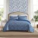 Laura Ashley Superzacht stoffen beddengoed met bijpassende sham, toiletgeïnspireerde print, Floral Home Essentials, blauw, Twin