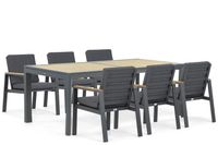 Lifestyle Garden Furniture Lifestyle Lifestyle Marietta/Rosarno 214/273 cm dining tuinset 7-delig