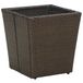 vidaXL Bijzettafel Bruin, 41,5x41,5x44 cm, Polyrotan en gehard glas