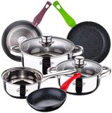 San Ignacio Cassel Set de casseroles 20/24/28 cm 5 pièces Argent