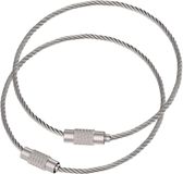 Merkloos / Sans marque Uniclife 20 Stuks RVS Sleutelhanger Kabels