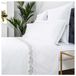 ZUYANA Ensemble de literie, 100% coton percale, 200 fils, blanc, 105x190/200