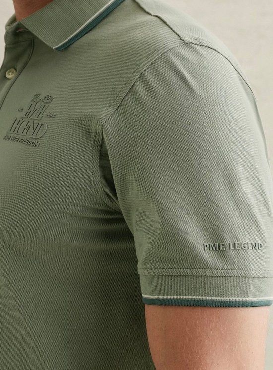 PME Legend Polo PIQUE MET ARTWORK ICEBERG GREEN