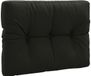 vidaXL Pallet rugkussen VIANEN 100% Polyester Zwart 70 x 40 x 12 cm