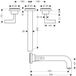 Hansgrohe Robinet de lavabo Axor Citterio, montage mural, chrome, avec leviers, numéro d'article 39147000
