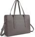Unyqoos® Sacoche d'ordinateur portable pour femmes – Sac fourre-tout en similicuir avec compartiment rembourré pour ordinateur portable et tablette de 15,6 pouces, gris, 45,5 x 35,5 x 15,3 cm, 0,9 kg