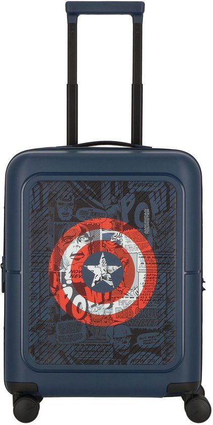 American Tourister Trolley Dashpop Disney Marvel Spinner 55 / 20 EXP TSA Captain America Shield Donkerblauw