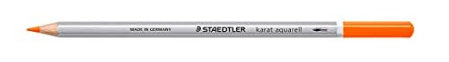 Staedtler 125-4 karaat aquarel kleurstift, waterverfbaar, 6 stuks in kartonnen etui, oranje