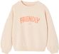 Vertbaudet Sweater voor meisjes met positieve boodschap lichtroze