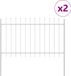 vidaXL Tuinhek WOERDEN - 2 stuks - 3,4 x 0,8 m - Poedercoat staal - Wit