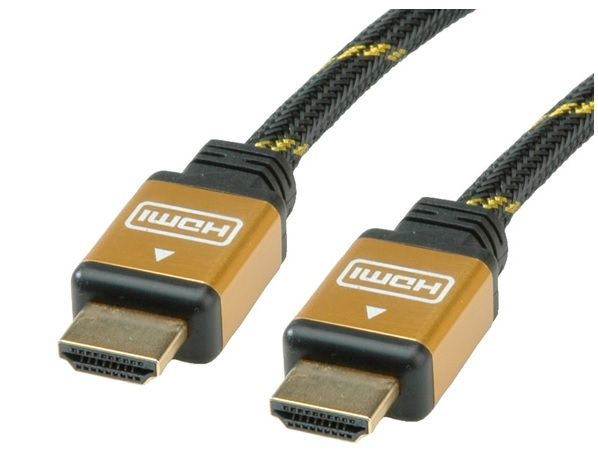 ROLINE HDMI Kabel - 10m - Zwart/Goud