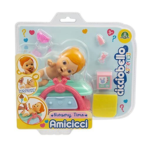 Cicciobello - Amicicci Nursery Time Cicciolily, speelset voor het wisselen van de baby, voor meisjes vanaf 3 jaar, CC014200, waardevolle spelletjes