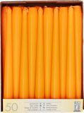 Conpax Candles Dinerkaarsen Mega Pack - 50 stuks - Oranje - 25 cm