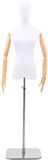 vidaXL Verstelbare mannequin van 165-213 cm met voet vrouw pp wit