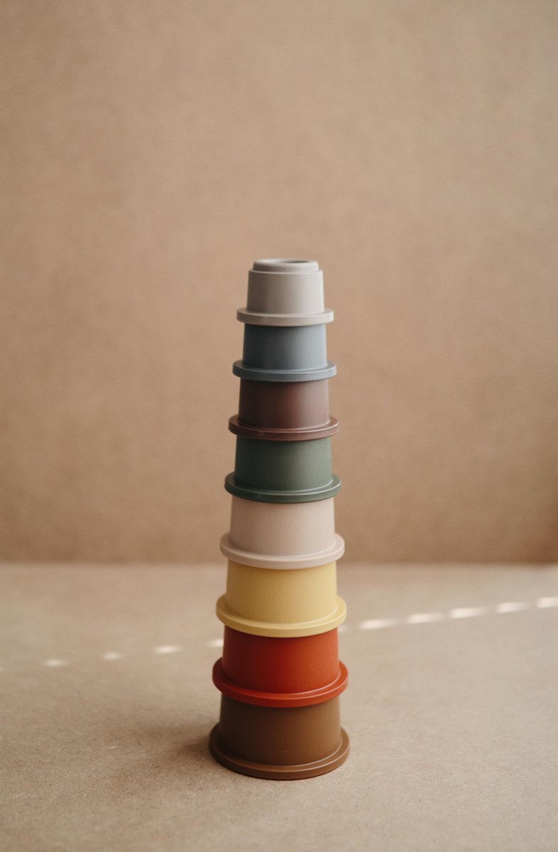 Mushie Stacking Cups - Stapeltoren - Speelgoed - Retro