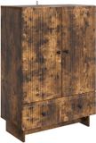 vidaXL Dressoir Gerookte Eik 66 x 34,5 x 95 cm Geconstrueerd hout