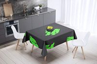 Bonamaison Tafelkleed, Anti-Mold, Sneldrogend, Waterdicht, 100% Polyester Tafellaken, Neon groene rook, 140 x 140 Cm