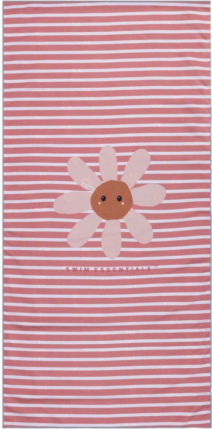 Swim Essentials Blauwe Bloemen Microvezel Handdoek 135 x 65 cm