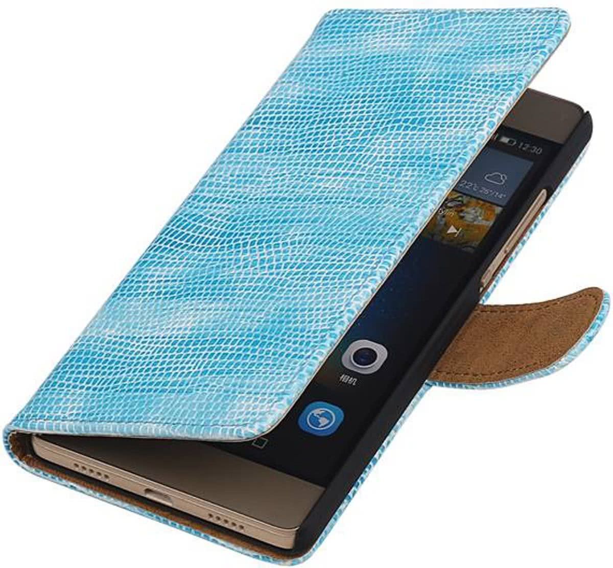 Huawei P8 Lite Booktype Wallet Hoesje Mini Slang Blauw - Cover Case