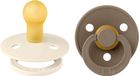 BiBS Colour Pacifier Maat 1 Fopspeen 2 stuks Dark Oak / Ivory