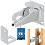 KOTARBAU® Deurstopper, wandmontage, deurvergrendeling, deurstopper, zilverkleurig, sluithoek, deurbuffer staal, robuust, massief
