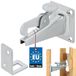 KOTARBAU® Deurstopper, wandmontage, deurvergrendeling, deurstopper, zilverkleurig, sluithoek, deurbuffer staal, robuust, massief