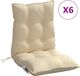 vidaXL Stoelkussens 6 stuks Beige Oxford Stof