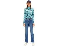 Tom Tailor Denim TTPAULA smalle leren riem met afgeronde gesp - Maat 105 - navy uni