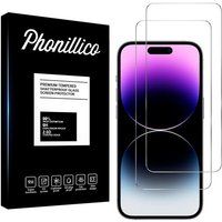 Phonillico® Gehard glas voor iPhone 15 [Pack 2]