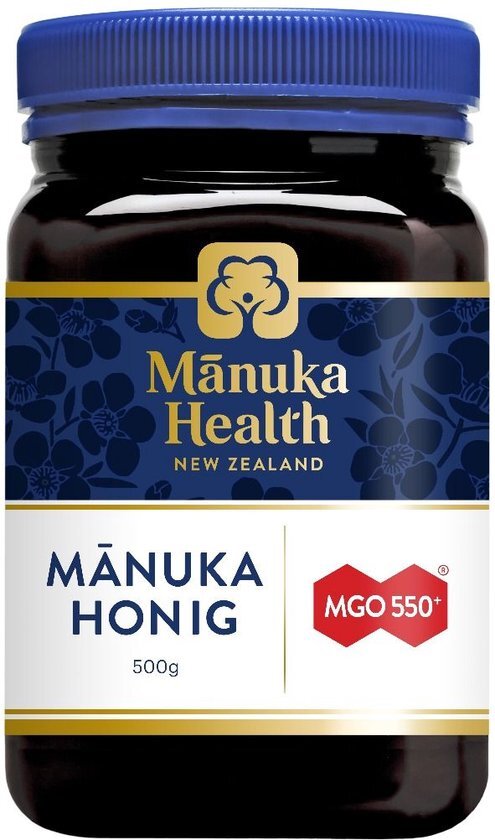 Honingland : Manuka Health Manuka Honing, Miel de Manuka, Manuka Honey MGO 550 + 500 gram + gratis 25 gram Royal Jelly.