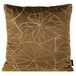 Elegante fluwelen kussenslopen, sierkussen met opdruk, 45 x 45 cm, overtrek van fluweel, zacht bankkussen patroon design goud zilver libelle bijen Hummel lotus bladeren