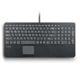 perixx PERIBOARD-534 - Compact QWERTY bekabeld toetsenbord met touchpad