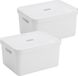 Sunware Sigma Home boîte de rangement 32L - Set de 2 - Blanc/Transparent