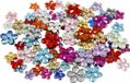 Merkloos Knutsel strass bloem vorm steentjes - 252x stuks - multi kleuren mix - 6-12 mm - diamantjes - zelf opplakken