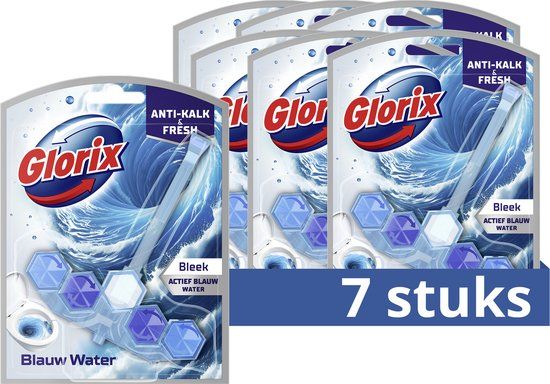 Glorix - WC blokjes - Bleek - 7 Stuks - Voordeelverpakking