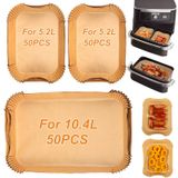 Solidchoice - 150 stuks Luchtfriteuse liners voor eenvoudig koken
