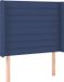 vidaXL Hoofdbord met randen 103x16x118/128 cm stof blauw