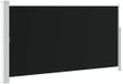 Merkloos Uittrekbaar Zijscherm Terras - Windscherm & Privacy Scherm - UV-bestendig Polyester - 160 x 300 cm - Zwart