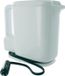 Bouilloire 12V, 1 litre, 170W, boîtier blanc et couvercle noir, câble allume-cigare 60cm