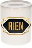 Bellatio Decorations Shoppartners Bv Spaarpot Rien - Wit - Keramiek - 8 x 9 cm