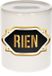 Bellatio Decorations Shoppartners Bv Spaarpot Rien - Wit - Keramiek - 8 x 9 cm