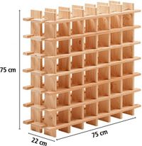 Sareva Étagère à vin Rioja - extensible - 75 x 22 x 75 cm - 36 bouteilles - pin massif