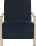 Safavieh Fauteuil Lennard velvet Zwart