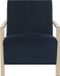 Safavieh Fauteuil Lennard velvet Zwart