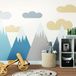 Ambiance Sticker Muursticker voor Kinderen - Scandinavische Bergen VOLKA - 70x105cm